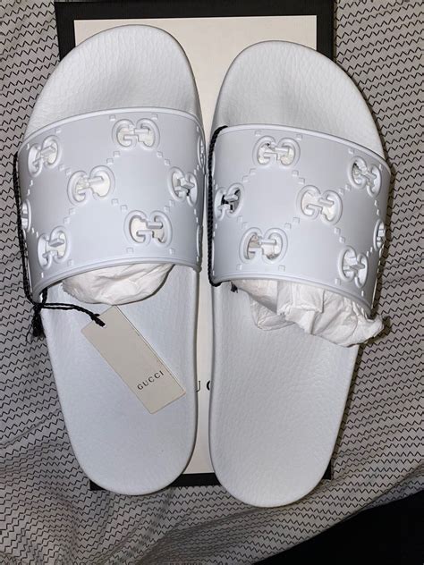 gucci apple slides white|Gucci slides white cheap.